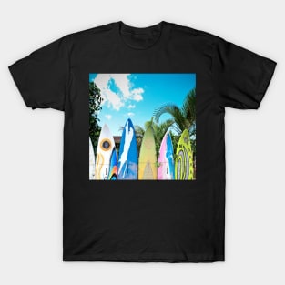 Retro Color Surfboard Fence of Paia T-Shirt